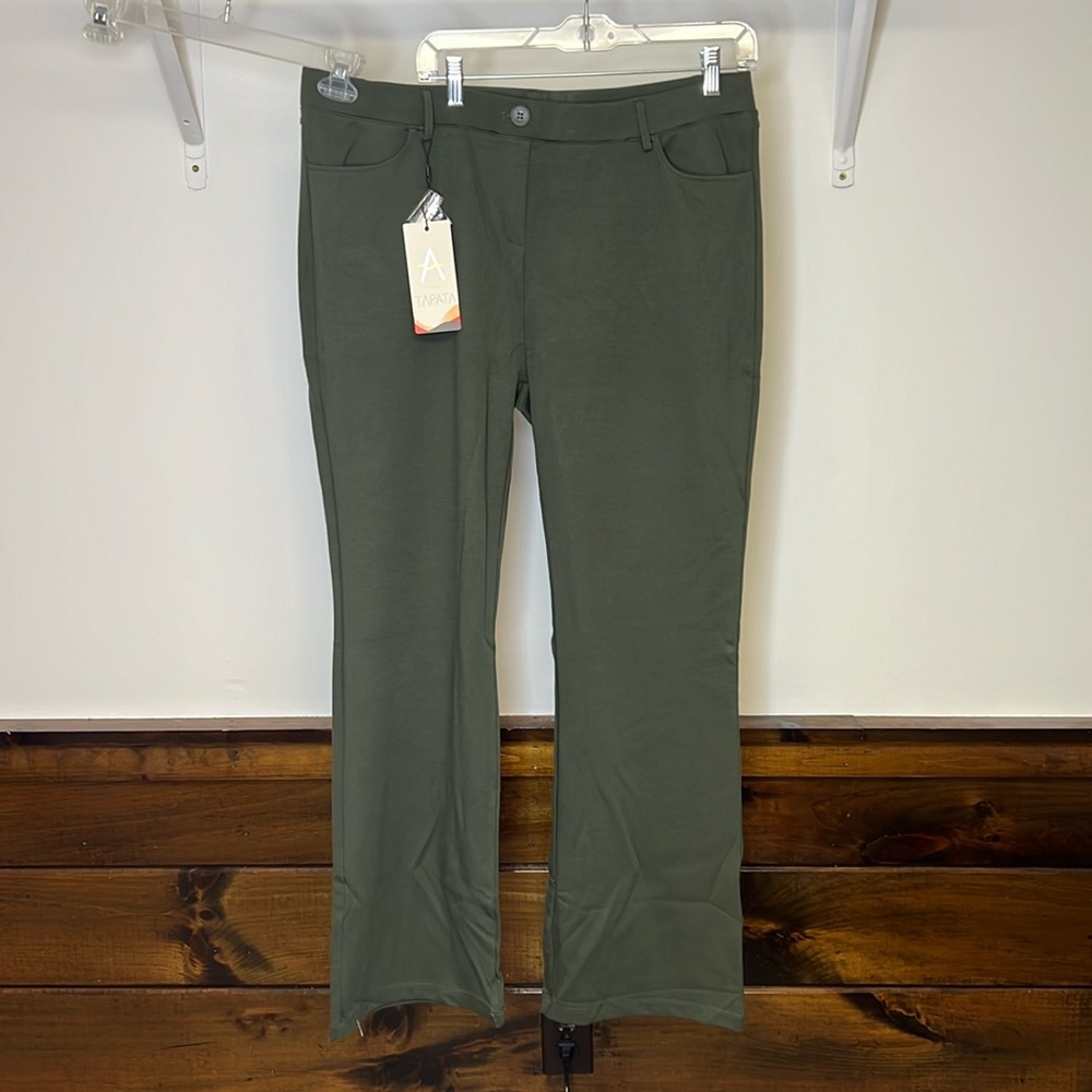 NWT Amazon Tapata Green Stretchy Dress Pants- 2X‎